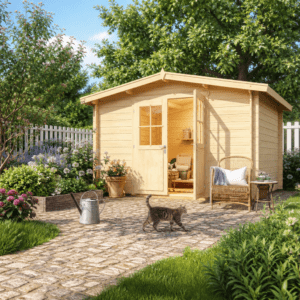 25% Rabatt ✓ 3 × 3 m | Satteldach Gartenhütte Eliza 4D | Massivholz Unkategorisiert online kaufen