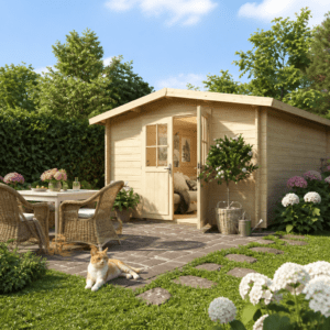 26% Rabatt ✓ 4 × 4 m | Satteldach Gartenhütte Eliza 5D | Massivholz Unkategorisiert online kaufen