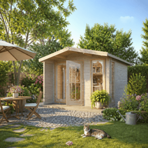 26% Rabatt ✓ 3 × 3 m | Satteldach Gartenhütte Monica 28 C | Terrasse | Massivholz Unkategorisiert online kaufen