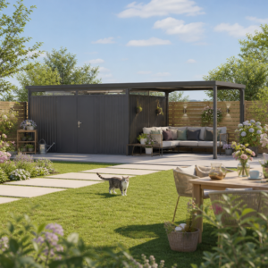 23% Rabatt ✓ 4 × 4 m | StarLine Metall Gerätehaus Solidum 19,60 m² | modern Unkategorisiert online kaufen