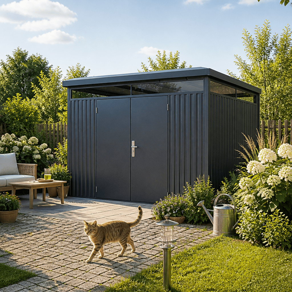 19% Rabatt ✓ 3 × 3 m | StarLine Metall Gerätehaus Solidum 9,0 m² | zweiraum | modern