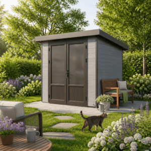 26% Rabatt ✓ 2 × 2 m | WPC Gartenhütte 2x2 mit Pultdach – Style DeL | modern Unkategorisiert online kaufen