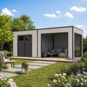 26% Rabatt ✓ 6 × 3 m | WPC Gartenhütte Cubus Lounge 16,25 m² | Anbau | modern Unkategorisiert online kaufen