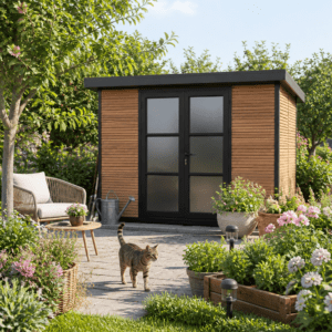 26% Rabatt ✓ 3 × 2 m | WPC Gartenhütte FineLine 5,8 m² Teak | modern Unkategorisiert online kaufen 26% Rabatt ✓ 3 × 2 m | WPC Gartenhütte FineLine 5,8 m² Teak | modern Unkategorisiert online kaufen