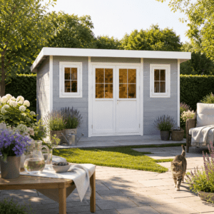 30% Rabatt ✓ 4 × 3 m | WPC Gartenhütte Nexo White 11,28 m² | modern Unkategorisiert online kaufen