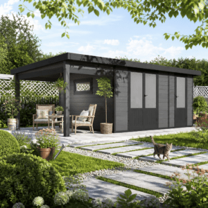 33% Rabatt ✓ 6 × 4 m | WPC Gartenhütte Style DeLuxe 2-Raum mit Seit | zweiraum | Anbau | modern Unkategorisiert online kaufen