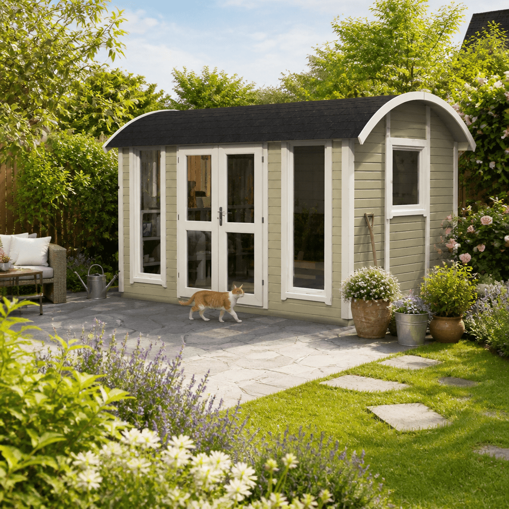 26% Rabatt ✓ 4 × 3 m | Gartenhütte Zirkus- und Schäferhaus Felix | Massivholz