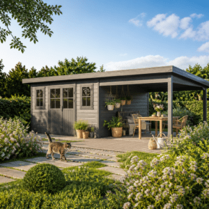 28% Rabatt ✓ 5 × 4 m | WPC Gartenhütte Style DeLuxe 20,00 m² | Schleppdach | modern Unkategorisiert online kaufen