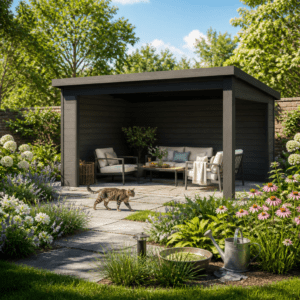28% Rabatt ✓ 4 × 3 m | WPC Gartenlaube Lounge 12,0 m² | modern Unkategorisiert online kaufen