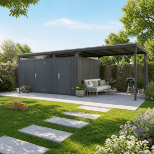 24% Rabatt ✓ StarLine Metall Gerätehaus Solidum 2-Raum 21,90 m² | zweiraum | modern Unkategorisiert online kaufen