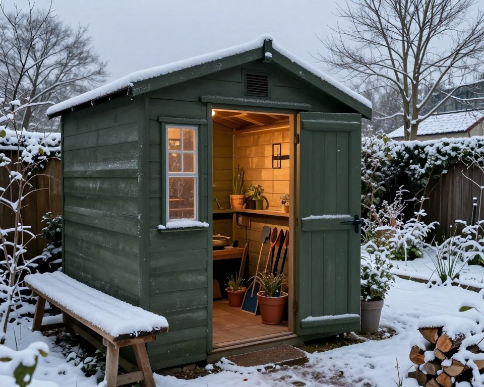 Gartenhütte lüften im Winter