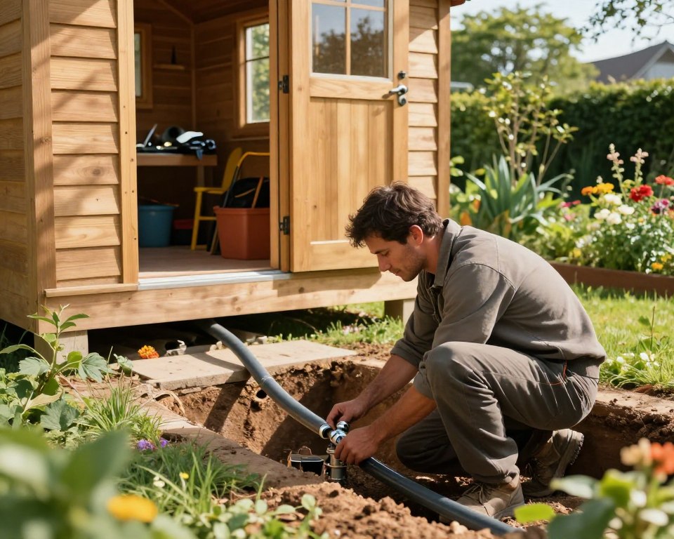 Wasseranschluss Gartenhaus installieren
