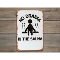 Sauna Dekoschild aus Metall Design 1