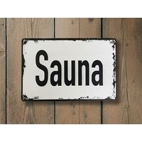 Sauna Dekoschild aus Metall Design 3