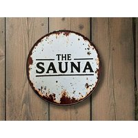 Sauna Dekoschild aus Metall Design 4