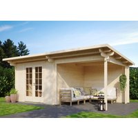26% Rabatt ! Fjordholz Gartenhütte Modell Jacob 44 A mit Seitend 6x3m