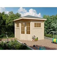 26% Rabatt ! Fjordholz 5-Eck Gartenhütte Modell Evelyn 2A 3x3m