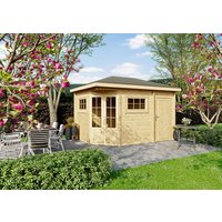 26% Rabatt ! Fjordholz 5-Eck Gartenhütte Modell Evelyn 2D 3x3m