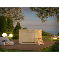 26% Rabatt ! Fjordholz Holzbadezuber/Hot Tub Rund ohne Ofen
