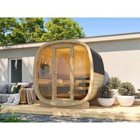 26% Rabatt ! Fjordholz Fass-Sauna Modell Bus 160 mit Vollglasfr