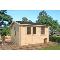 26% Rabatt ! Fjordholz Gartenhütte Modell Narvic 70 D 4x3m