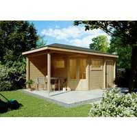 26% Rabatt ! Fjordholz 5-Eck Gartenhütte Modell Evelyn 2E 6x4m