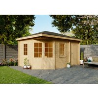 26% Rabatt ! Fjordholz 5-Eck Gartenhütte Modell Evelyn 3D 3x3m