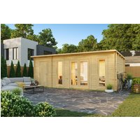 26% Rabatt ! Fjordholz Pultdach Gartenhütte Modell Mali 28 B 7x3m