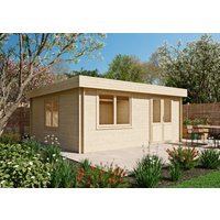 26% Rabatt ! Fjordholz Flachdach Gartenhütte Modell Orka 28 B 5x5m