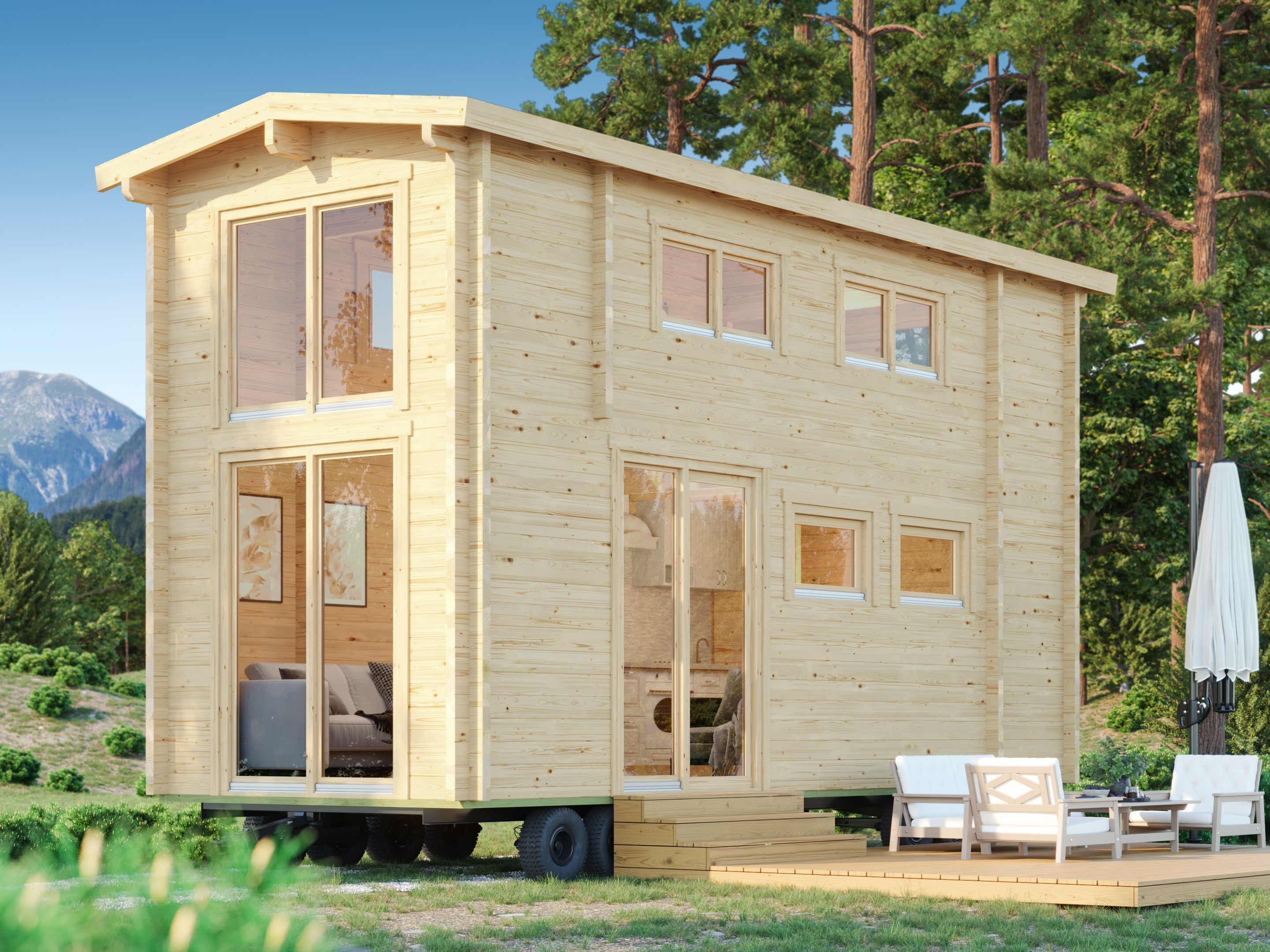 13% Rabatt ! Fjordholz Tiny Gartenhütte Modell Heritage 70 A 6x3m