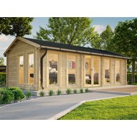 26% Rabatt ! Fjordholz Gartenhütte Modell Helena 70 A 10x4m