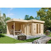 26% Rabatt ! Fjordholz Flachdach Gartenhütte Modell Wendy 28 5x4m