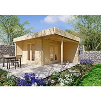 26% Rabatt ! Fjordholz Flachdach Gartenhütte Modell Aaron 28 5x4m