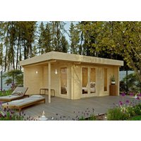 26% Rabatt ! Fjordholz Flachdach Gartenhütte Modell Wanja 28 5x4m