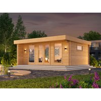 23% Rabatt ! Fjordholz Flachdach Gartenhütte Modell Kubi 28 5x3m