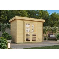 26% Rabatt ! Fjordholz Flachdach Gartenhütte Modell Chris 28 3x2m