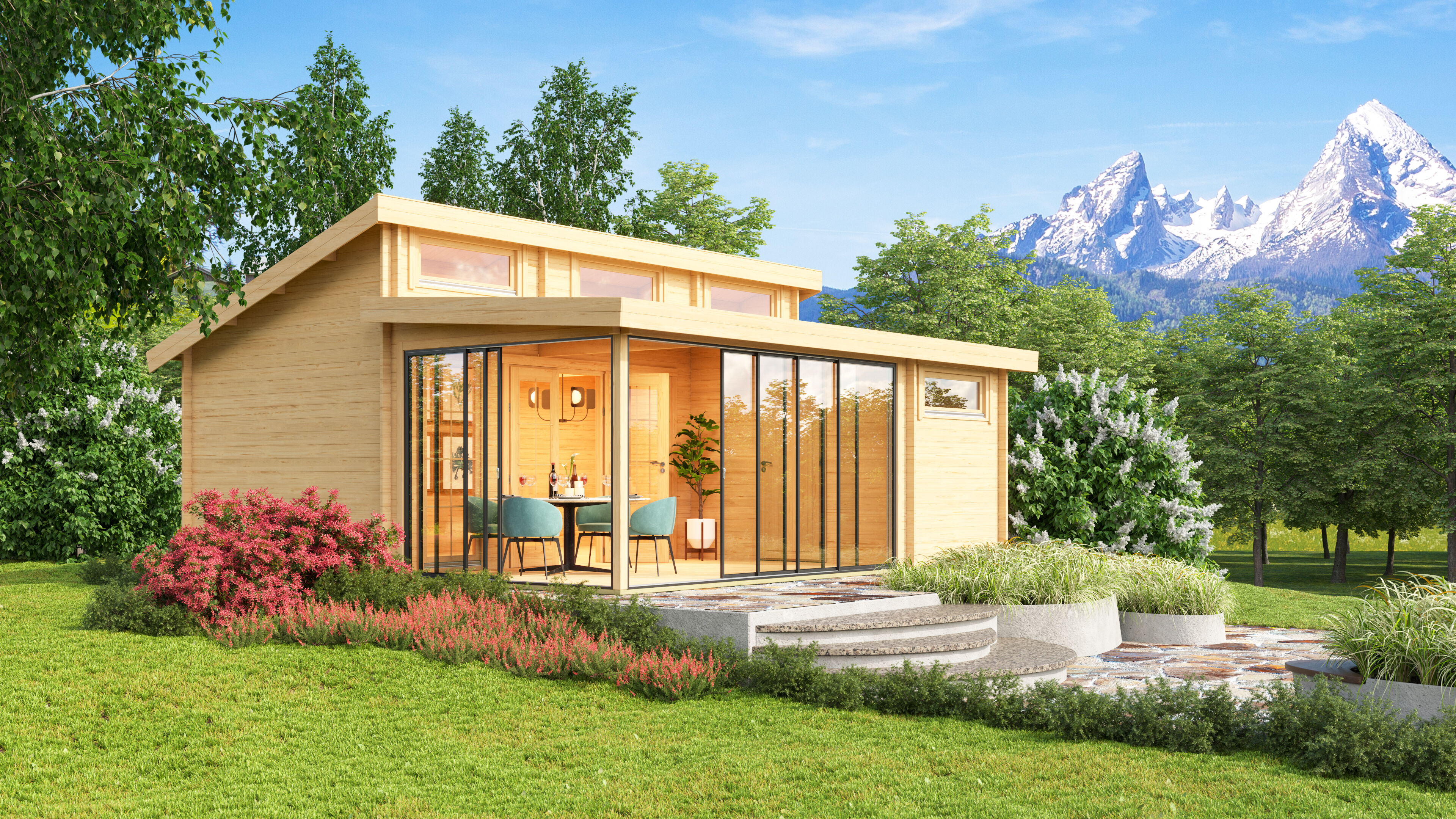 26% Rabatt ! Fjordholz Gartenhütte Alu Concept Zürich 44 6x4m