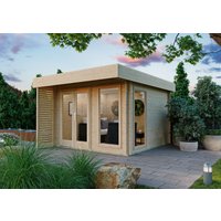 26% Rabatt ! Fjordholz Flachdach Gartenhütte Modell Pina 28 5x3m