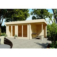26% Rabatt ! Fjordholz Flachdach Gartenhütte Modell Luke 28 6x3m