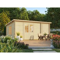 26% Rabatt ! Fjordholz Pultdach Gartenhütte Modell Rex 28 B 5x4m
