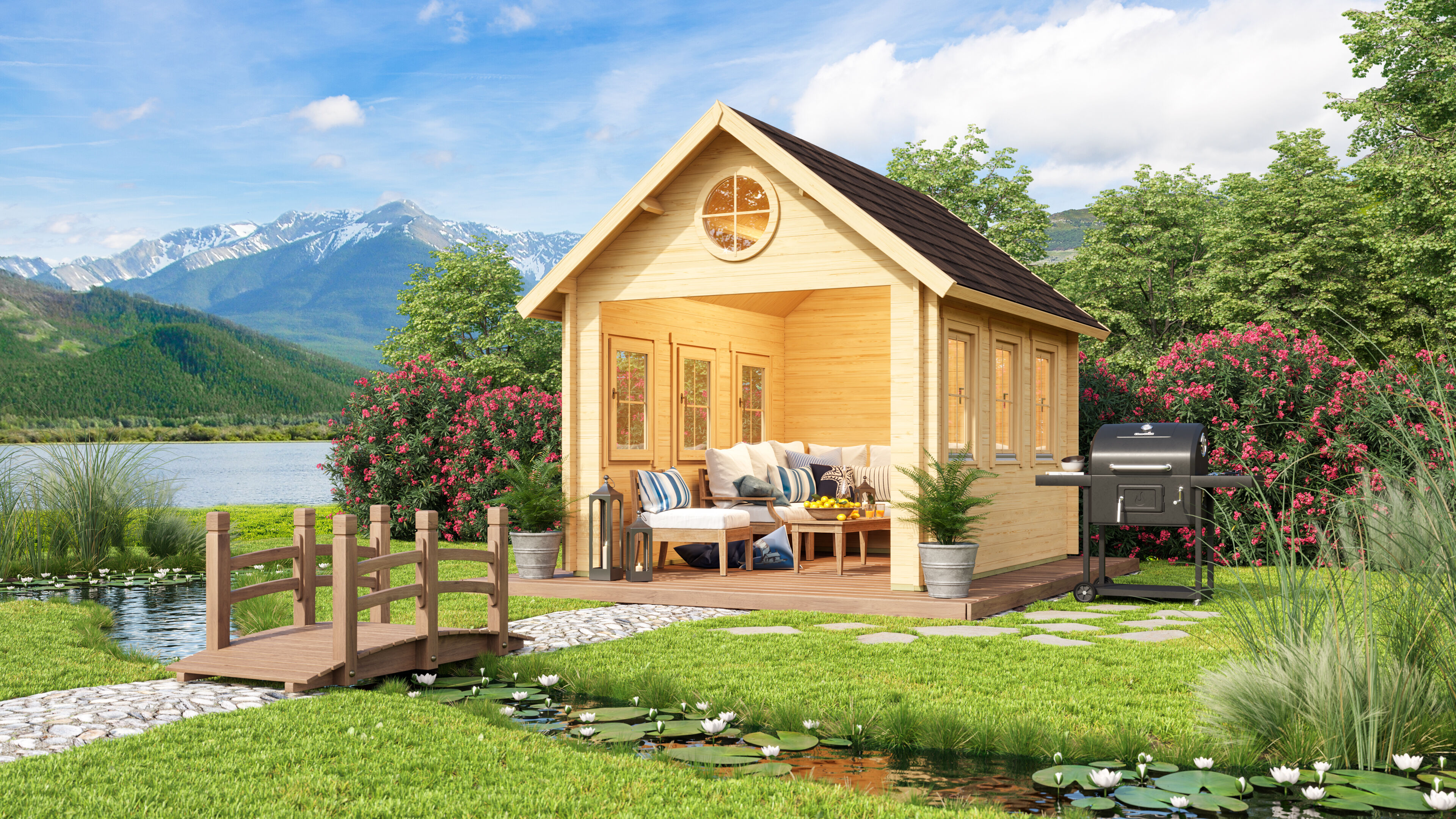 26% Rabatt ! Fjordholz Gartenhütte Modell Glarus 70 4x3m