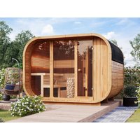 26% Rabatt ! Fjordholz Fass-Sauna Modell Luxe-3 Zweiraum Premiu