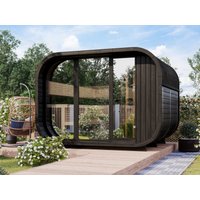 26% Rabatt ! Fjordholz Fass-Sauna Modell Luxe-3 Zweiraum Black