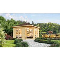 26% Rabatt ! Fjordholz 5-Eck Gartenhütte Modell Fargo 70 B 6x4m