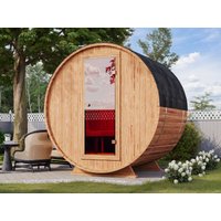 26% Rabatt ! Fjordholz Fass-Sauna Modell Mini Luxe