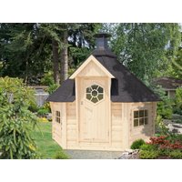 26% Rabatt ! Fjordholz 6-Eck Grillkota Modell Nils 6m² 3x2m