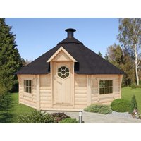 26% Rabatt ! Fjordholz 8-Eck Grillkota Modell Nils 17 m² 5x4m