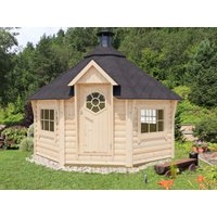 26% Rabatt ! Fjordholz 8-Eck Grillkota Modell Lasse 12,0m² DeLu 4x3m