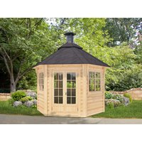 26% Rabatt ! Fjordholz 6-Eck Grillpavillon Modell Gunnar 6m² 3x3m