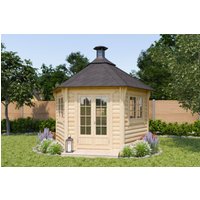 26% Rabatt ! Fjordholz 6-Eck Grillpavillon Modell Gunnar 9m² 3x3m